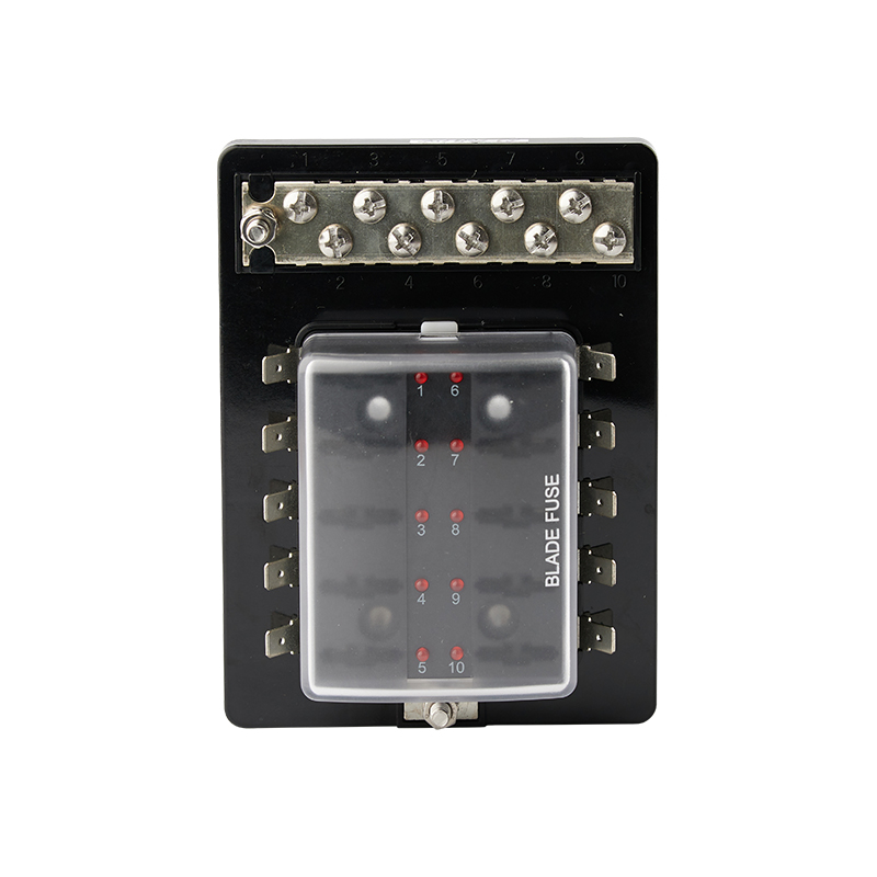 R3-76B-01-07 方塊型保險(xiǎn)絲盒 含LED警示燈、負(fù)極端子臺(tái)